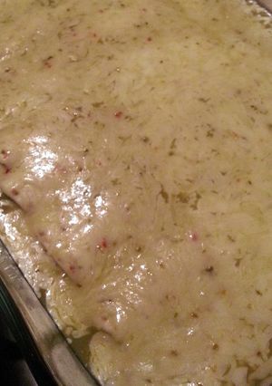 A picture of Green Chicken Enchiladas.