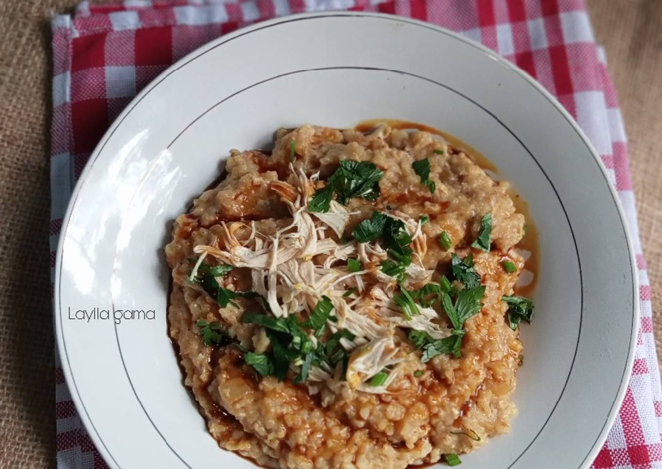 Bubur ayam goreng