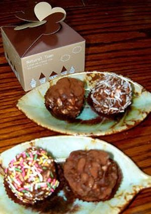 A picture of Puffed Grain "Ninjin" Chocolate Truffles.