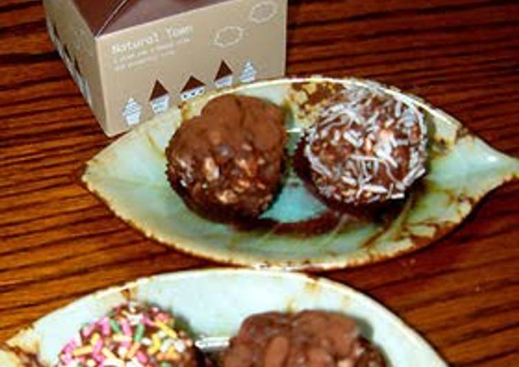 Steps to Make Any-night-of-the-week Puffed Grain &#34;Ninjin&#34; Chocolate Truffles