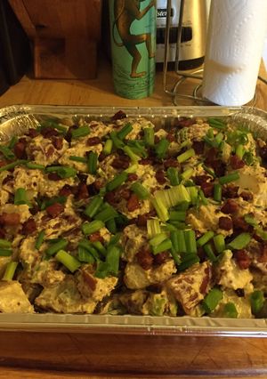 A picture of Red Potato Salad with Panchetta.