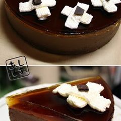 A picture of Chocolate Mousse and Jello Cake.