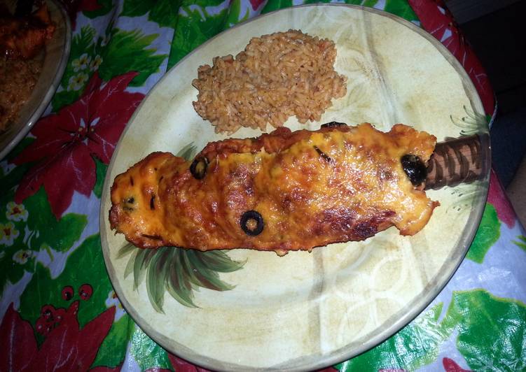 Recipe of Super Quick Homemade Filthy Bird Enchiladas