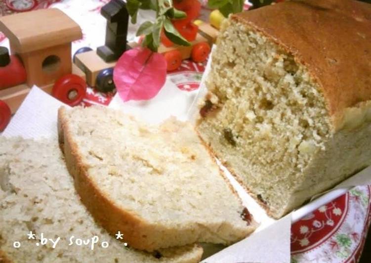 Bejeweled Banana Bread with Natural Tea Leaven and Dried Fruits