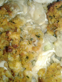 A picture of Chicken Dressing Casserole.