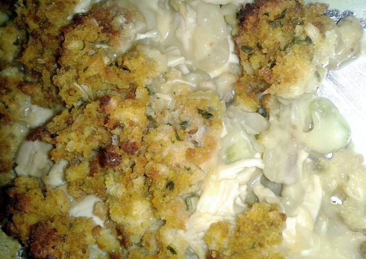 Steps to Prepare Speedy Chicken Dressing Casserole