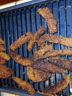 A picture of steak steak fingers.