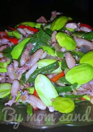 Foto resep Baby cumi asin pete cabe ijo
