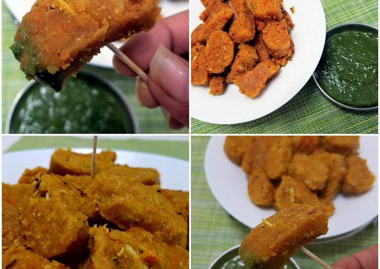 Recipe of Favorite Gajar Dudhi Muthias (Carrot &amp; Bottlegourd Muthias)