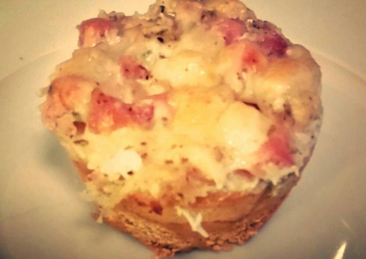 Recipe of Super Quick Chicken Cordon Bleu Muffins