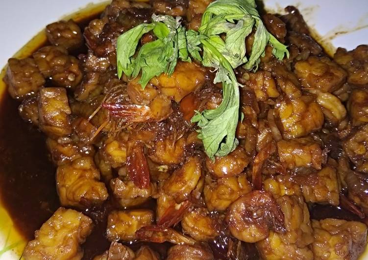 Udang tempe kecap