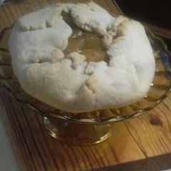 A picture of Country Rustic Flat apple pie..
