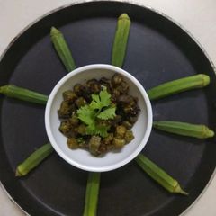 A picture of Okra sabji.