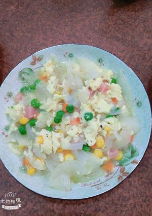 洋蔥炒三色蛋 的食譜成品照片