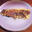 Trucha con mostaza y jamón serrano