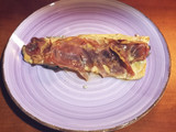 Trucha con mostaza y jamón serrano