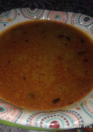 A picture of Amti (Maharashtrian Spiced Lentil Curry).