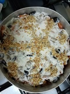 صورة لوصفة فتة باذنجان بالحمص 😋