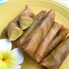 Banana Lumpia - Simple Hawaiian Dining A picture of Banana Lumpia - Simple Hawaiian Dining.