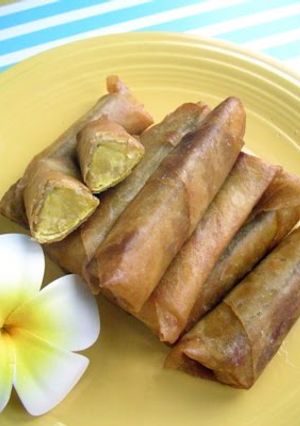 A picture of Banana Lumpia - Simple Hawaiian Dining.