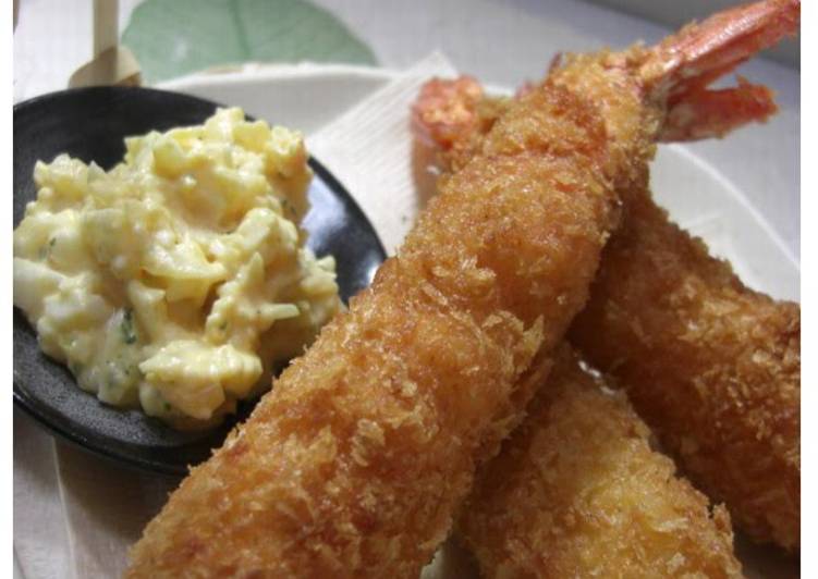 Simple Way to Prepare Perfect Deep-fried Breaded Prawns