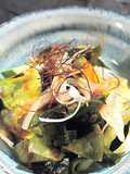 Sweet, Salty, and Sour Wakame Salad with Bibimbap Noodle Sauce