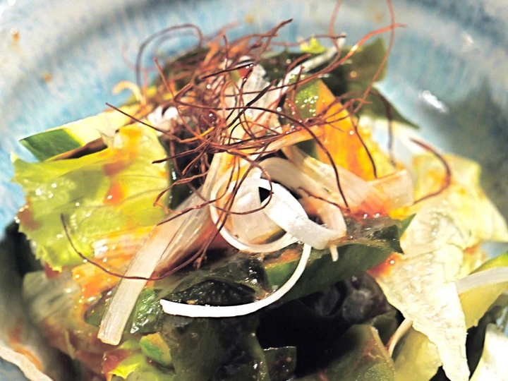 Simple Way Prepare Recipe Sweet, Salty, and Sour Wakame Salad with Bibimbap Noodle Sauce that is  Makes Drooling, Addictive}