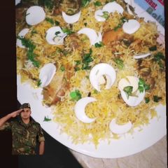 A picture of Chicken Biryani.