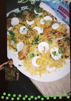 A picture of Chicken Biryani.