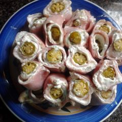 A picture of Dawn's famous ham roll up's.