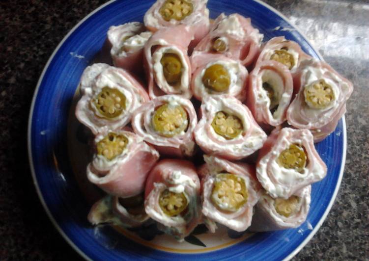 Dawn's famous ham roll up's