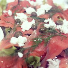 A picture of Kanya's Smoked Salmon Salad.