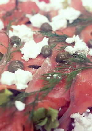 A picture of Kanya's Smoked Salmon Salad.