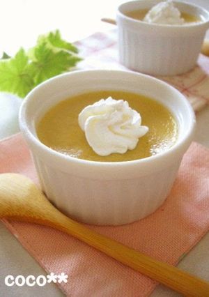 A picture of Baked Chestnut Pudding Made with Boiled Chestnut Paste.