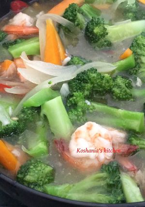 Foto resep Brokoli udang wortel
