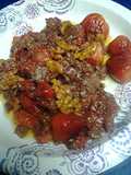 Sausage, strawberries, and walnuts