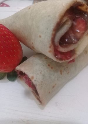 Foto de Panqueca de Nutella com morango