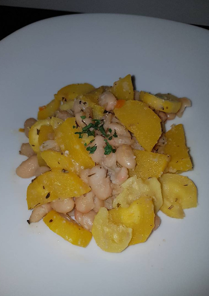 Una foto de Entrada de Calabacin al curry