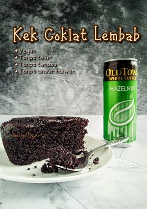 Gambar Kek Coklat Lembab Vegan Super Mudah