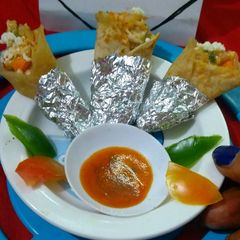 A picture of Veggie Chapati rolls.