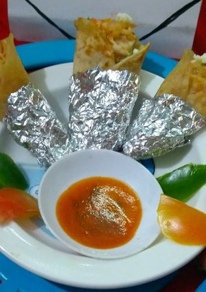 A picture of Veggie Chapati rolls.