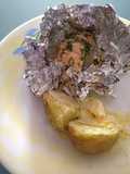 Salmón al limón, miel y cilantro