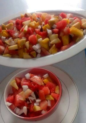 A picture of Mix fruits combination of vitamins.. Raw fruits.