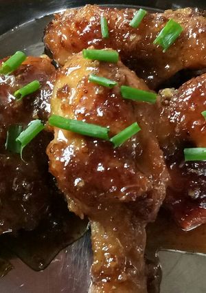 Hình của món Gà lắc nước mắm.