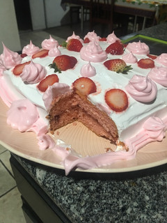 Una foto de Pastel de fresa