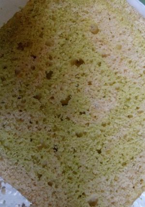 A picture of Eggless vanilla lemon Marble cake.