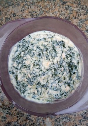 A picture of Creamed spinach.