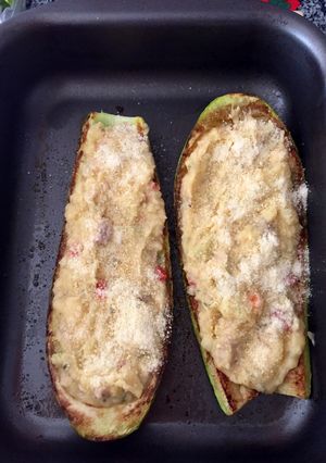 Una foto de Zucchinis rellenos