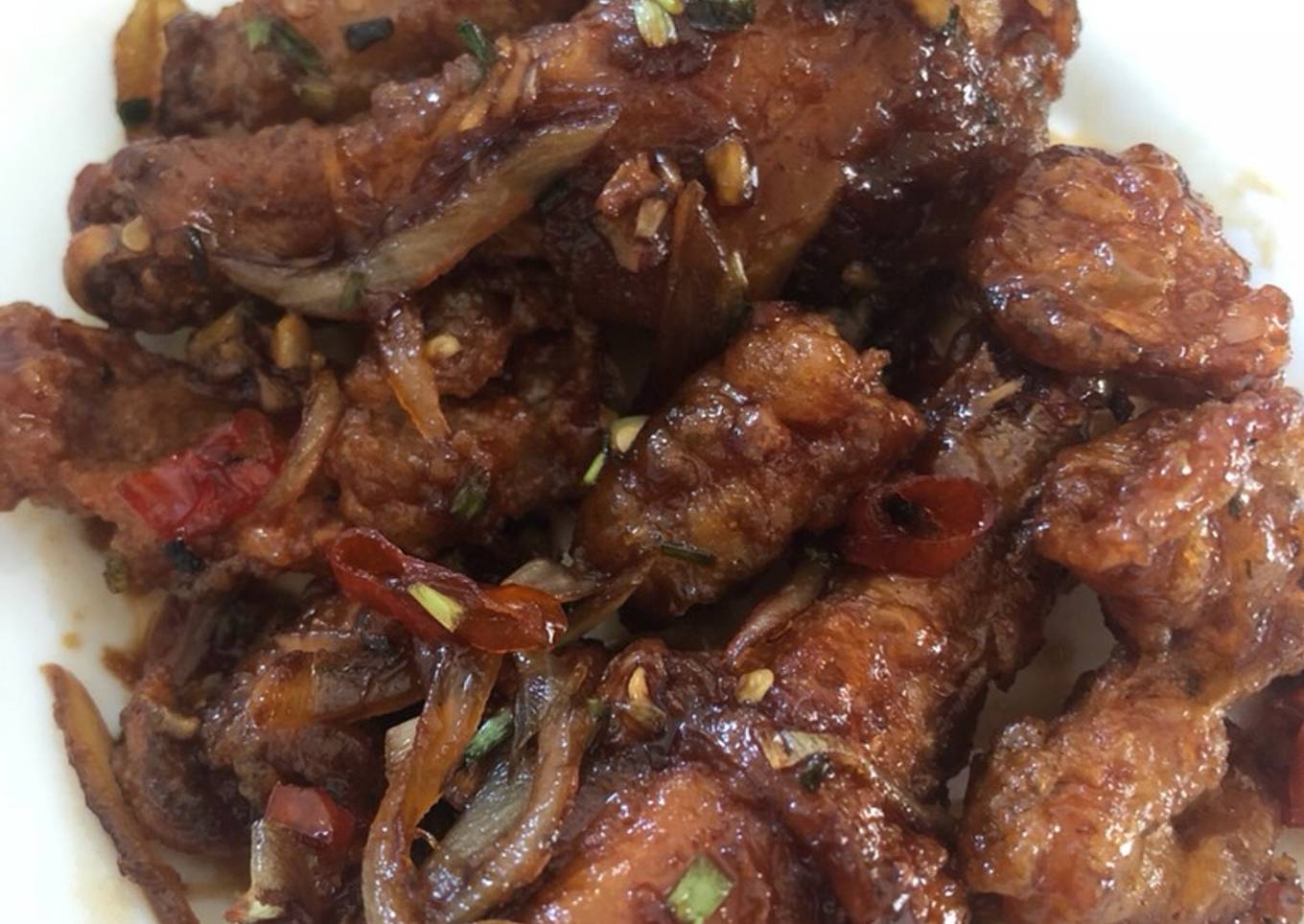 Ayam goreng asin manis