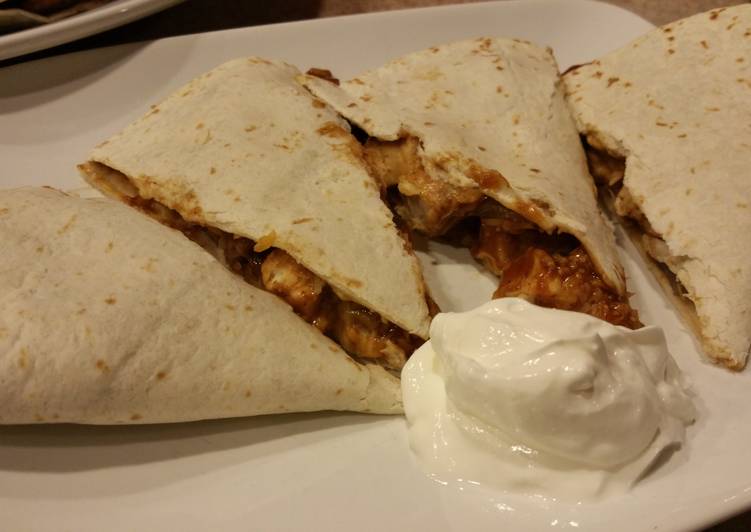 Recipe of Quick BBQ Chicken Quesadilla